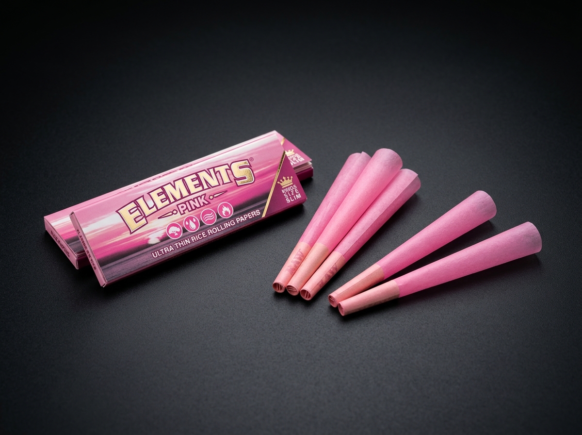 Elements Pink Pre-Rolled Cones (King Size 3-Pack)
